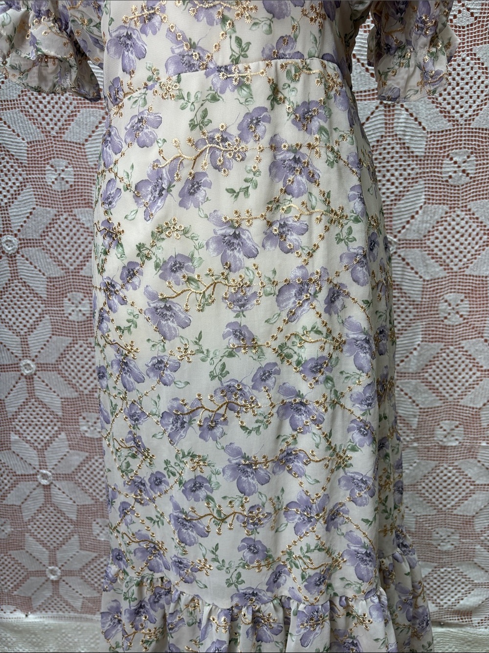 PHA-RIT Classic Closet Floral Embroidered Midi Dress - Picture 8 of 15